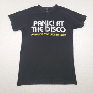 Tultex Panic! At The Disco Play For the Wicked Tour Shirt Mens Small S Black Tee